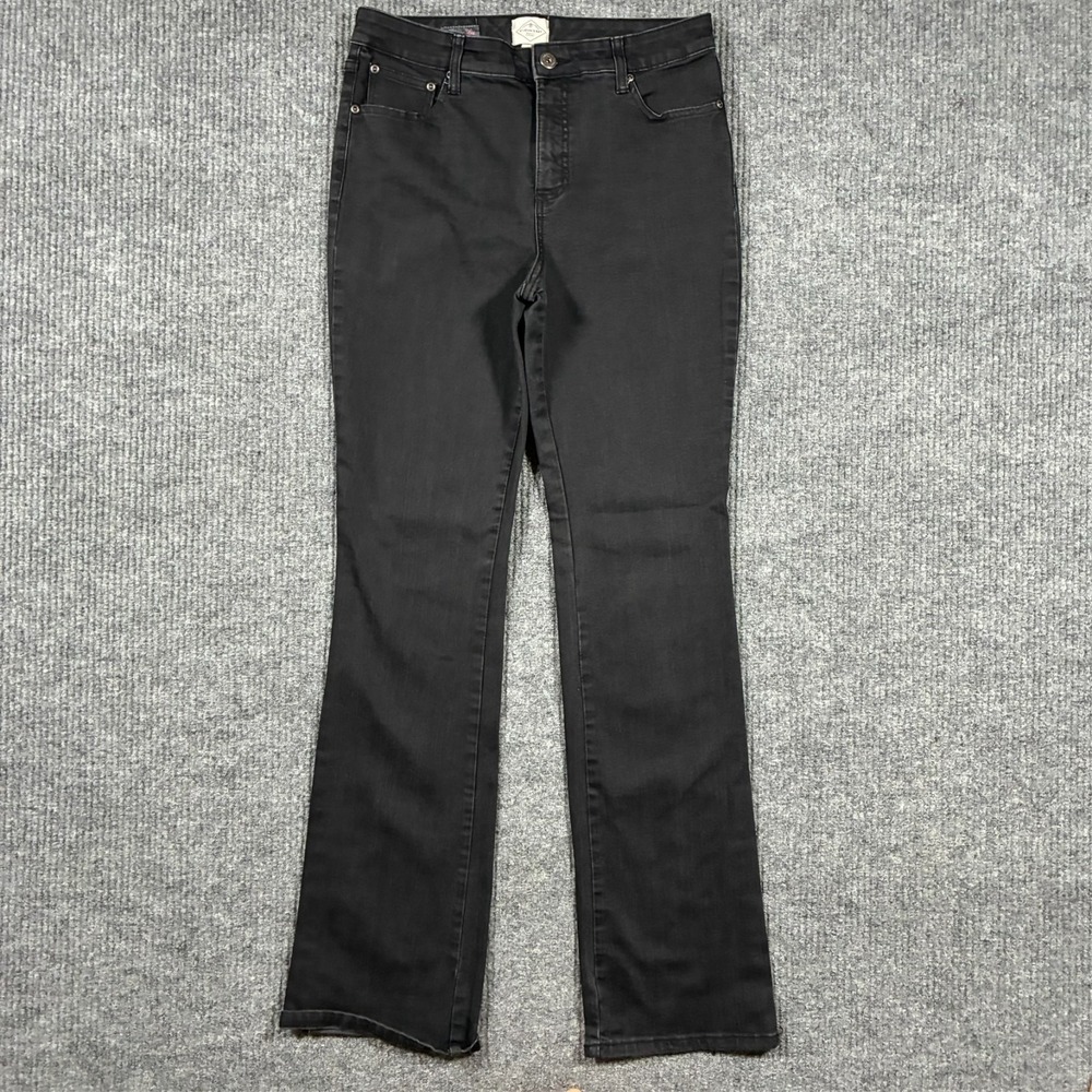 St. John's Bay Womens Bootcut Jeans Size‎ 10 Black Denim Classic Mid Rise